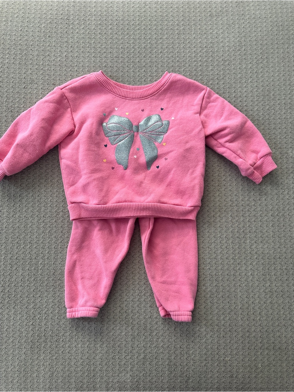 Garanimals Pink Two-Piece Set with Silver Bow